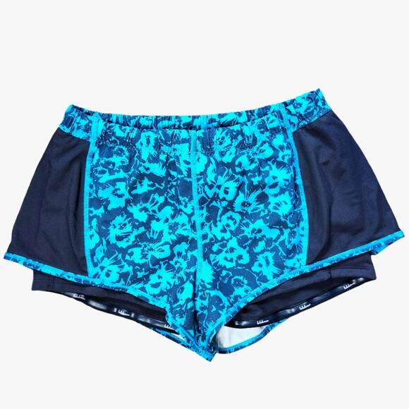 Lululemon Meshed Up short Fleur Sombre Kayak Blue size 8 - Picture 1 of 8